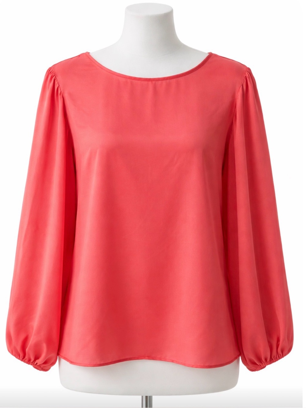 Apt. 9 Coral, long-sleeve Shift Top